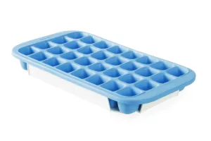 Forma do kostek lodu z pokrywą i tacą, niebieski, 337x170mm BarUp 679005
