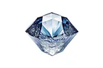 Forma do kostek lodu w kształcie kamienia szlachetnego, niebieski, 2 szt., 190x105x30mm BarUp 679012