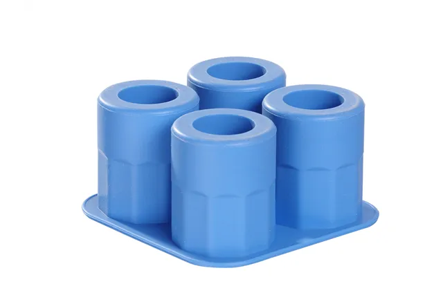 Forma do kostek lodu w kształcie kieliszka, niebieski, 122x122x60mm BarUp 679067