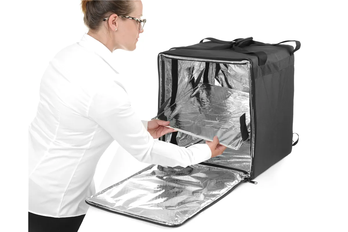 Plecak termoizolacyjny dostawczy, 75,2L, czarny, 410x410x480mm HENDI 709801
