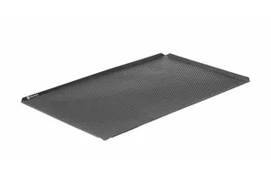 Blacha wypiekowa perforowana z 4 rantami, GN 1/1, czarny, 530x325x10mm, Prostokątny HENDI 808405
