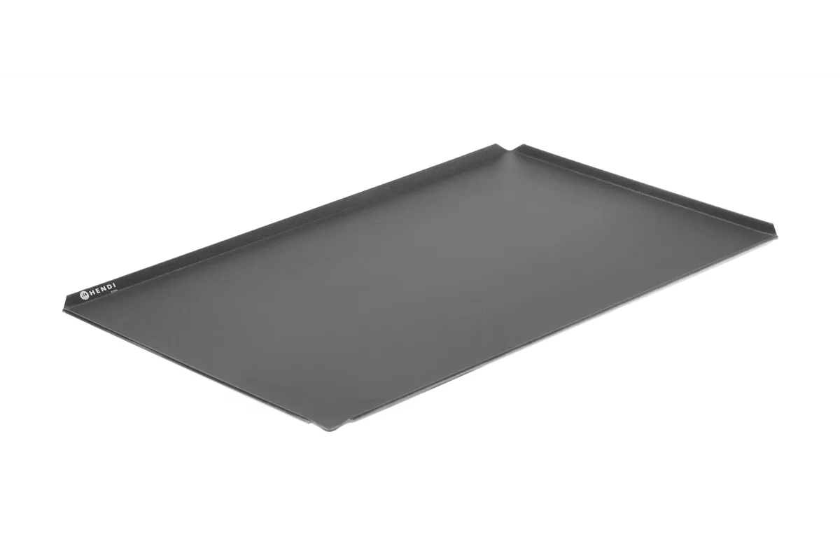 Blacha wypiekowa z 4 rantami, GN 1/1, czarny, 530x325x10mm, Prostokątny HENDI 808429