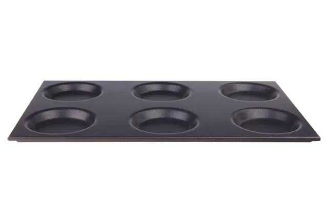 Taca aluminiowa GN 1/1 z formami, z powłoką nieprzywierającą, GN 1/1, 530x325x15mm HENDI 808757