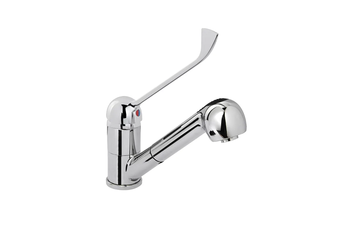 Bateria do zlewu z wyciąganym prysznicem, HENDI 810255