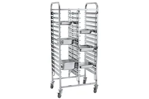 Wózek do transportu pojemników podwójny 30×GN 1/1, 798x610x1710mm HENDI 810576