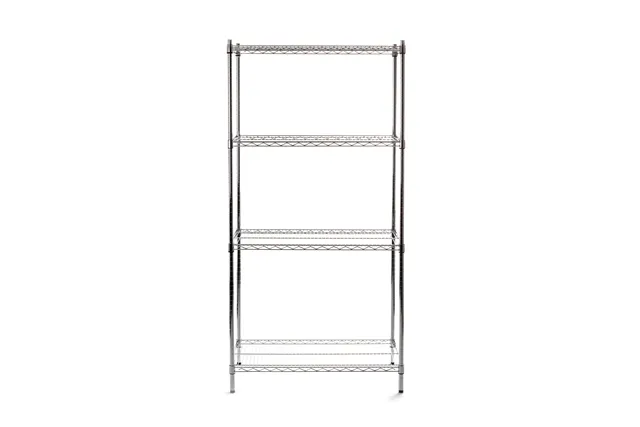 Regał magazynowy 4-półkowy, kolor chromowany, 910x455x1830mm HENDI 812259