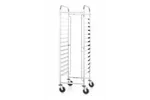 Wózek do transportu blach, Kitchen Line, 15 prowadnic na tace 600x400, srebrny, 470x620x1735mm HENDI 813287