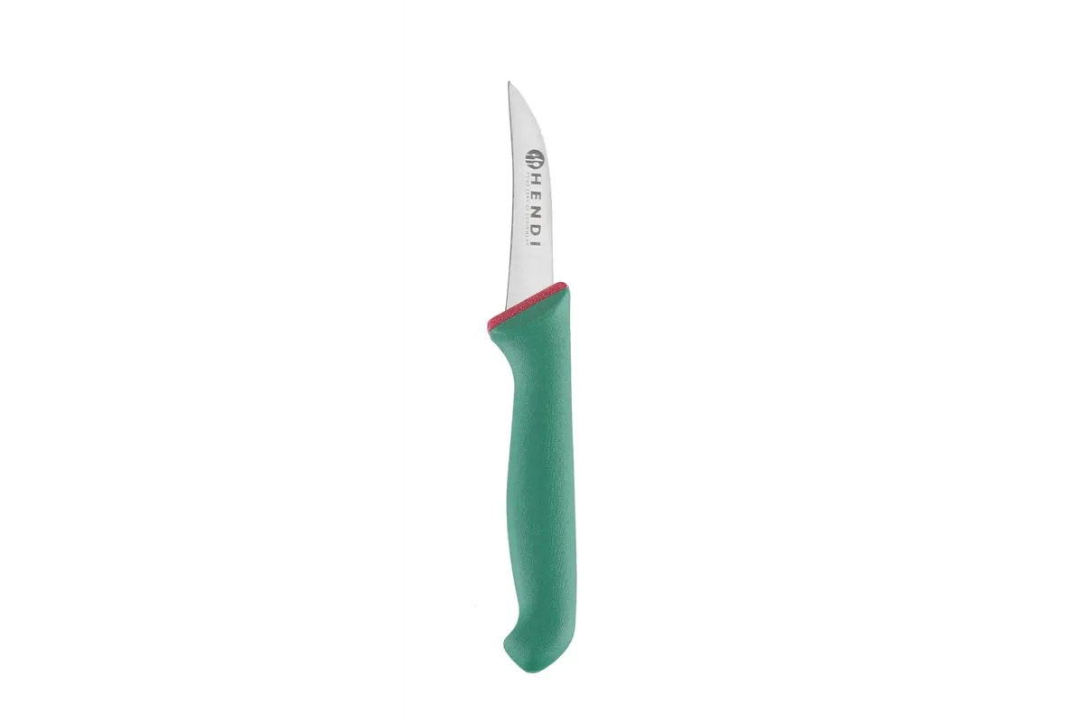 Nóż do obierania z wygiętym ostrzem, zielony, 170mm HENDI 843802