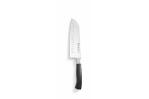 Nóż Santoku, Profi Line, szlif kulowy, czarny, 310mm HENDI 844274