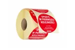 Etykiety Food Safety, wielokrotnego użytku – „SPOŻYĆ W PIERWSZEJ KOLEJNOŚCI", czerwony, 500 szt., ⌀50mm HENDI 850152