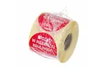 Etykiety Food Safety, wielokrotnego użytku – „SPOŻYĆ W PIERWSZEJ KOLEJNOŚCI", czerwony, 500 szt., ⌀50mm HENDI 850152