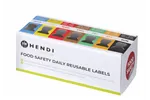 Zestaw etykiet wielorazowych Food Safety na każdy dzień tygodnia z podajnikiem, 240x80x100mm HENDI 850305