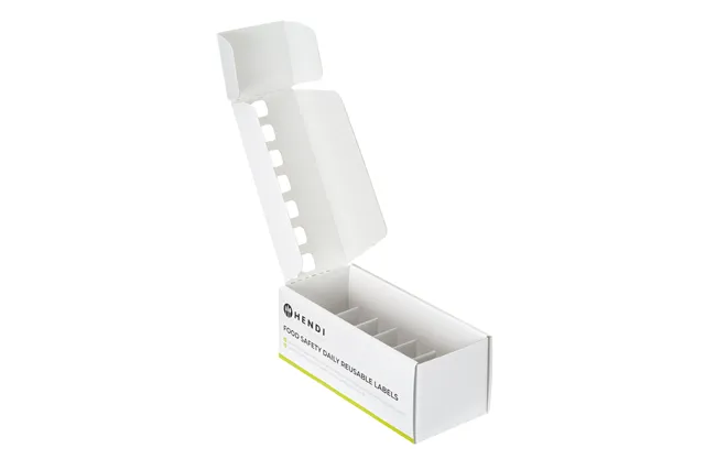 Zestaw etykiet wielorazowych Food Safety na każdy dzień tygodnia z podajnikiem, 240x80x100mm HENDI 850305