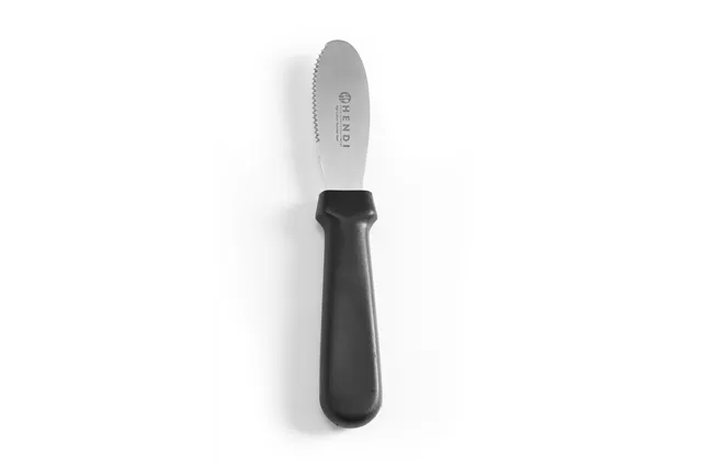 Nóż do smarowania ząbkowany, czarny, 210mm HENDI 855768