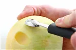 Nóż dekoracyjny do kulek pojedynczy, owalny, czarny, 160mm HENDI 856017