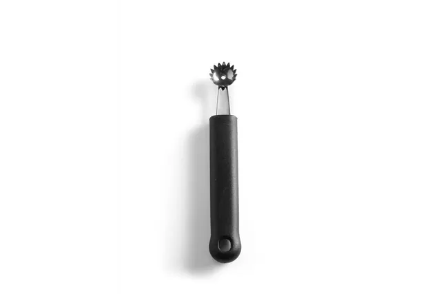 Nóż dekoracyjny do kulek pojedynczy, karbowany, czarny, 150mm HENDI 856024