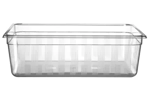 Pojemnik z poliwęglanu GN 2/1, GN 2/1, 58L, transparentny, 650x530x200mm HENDI 861196