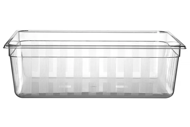 Pojemnik z poliwęglanu GN 2/1, GN 2/1, 58L, transparentny, 650x530x200mm HENDI 861196