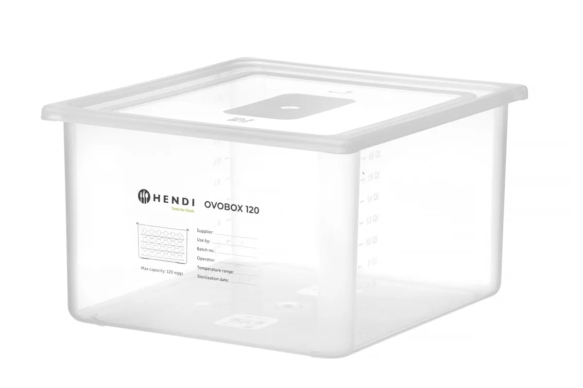 Pojemnik na jajka OVOBOX 120, GN 2/3, 18L, 355x325x200mm HENDI 870785