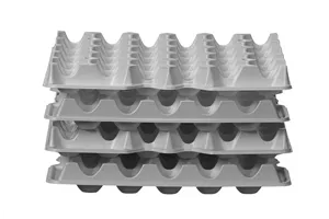 Zestaw 4 tacek na jajka OVOBOX 120, 291x288x41mm, Prostokątny HENDI 870792