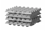 Zestaw 4 tacek na jajka OVOBOX 120, 291x288x41mm, Prostokątny HENDI 870792