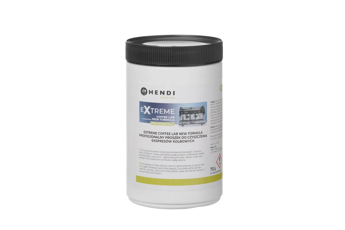 Extreme Coffee Lab NEW FORMULA profesjonalny proszek do czyszczenia ekspresów kolbowych, 0,75 kg HENDI 976685