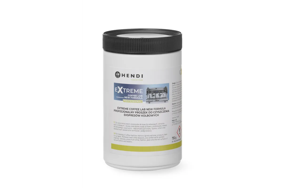 Extreme Coffee Lab NEW FORMULA profesjonalny proszek do czyszczenia ekspresów kolbowych, 0,75 kg HENDI 976685