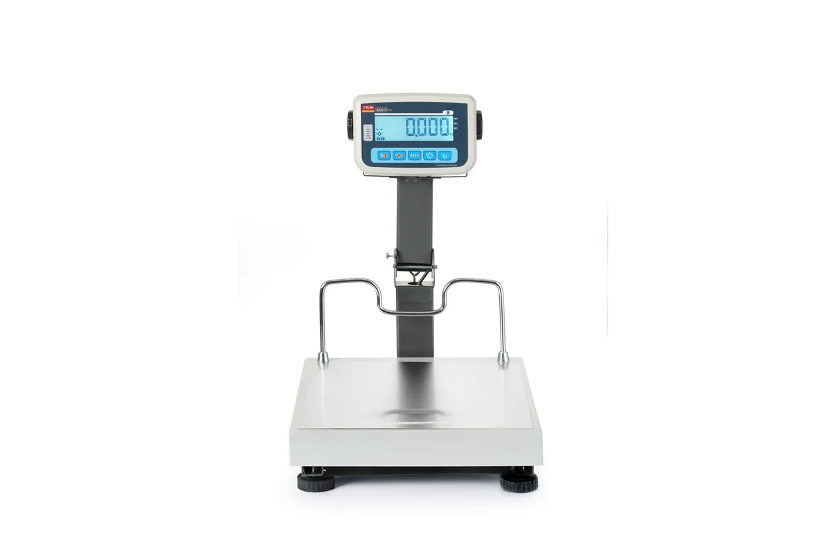 Waga platformowa LCD ze składanym wysięgnikiem i z legalizacją, seria EKO+, 60 kg, 350x400x522mm TEM BEK+C035X040060-KB