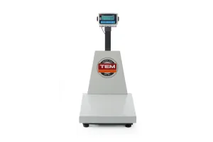 Waga platformowa LCD z wysięgnikiem i z legalizacją, seria EKO+, 300 kg, 500x700x940mm TEM BEK+C050X060300