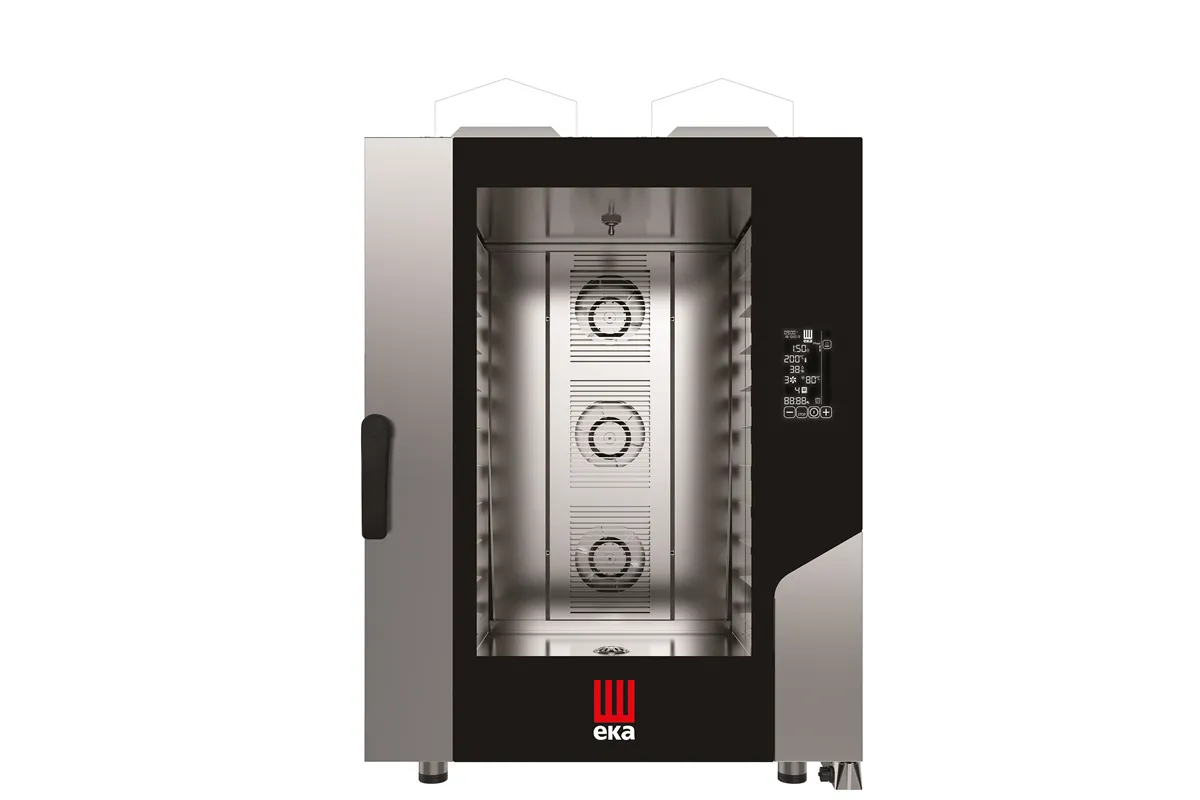 Piec konwekcyjno-parowy Millennial Black Mask Bakery 10×600×400 mm gazowy 230V/700W 18kW 850x1035x1231mm Tecnoeka MKF1064GBM