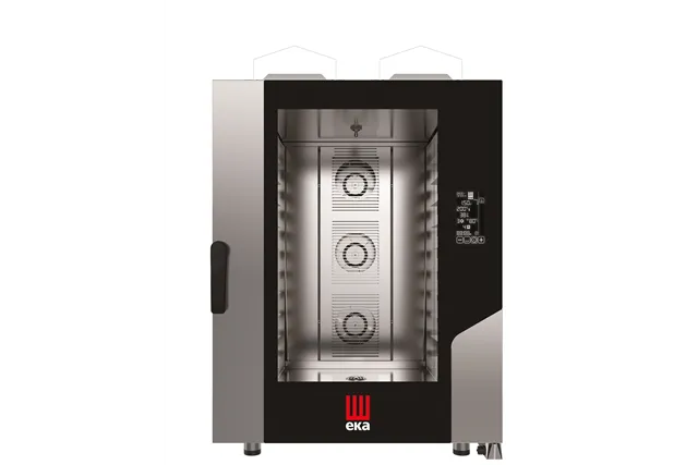 Piec konwekcyjno-parowy Millennial Black Mask Bakery 10×600×400 mm gazowy 230V/700W 18kW 850x1035x1231mm Tecnoeka MKF1064GBM