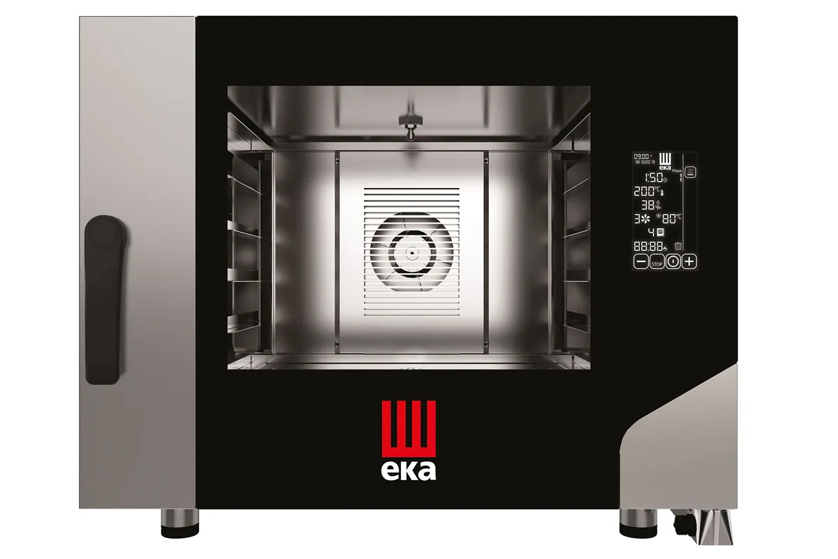 Piec konwekcyjno-parowy Millennial Black Mask Bakery, 4× 600×400 mm elektryczny, 400V/7800W, 850x1035x700mm Tecnoeka MKF464BM