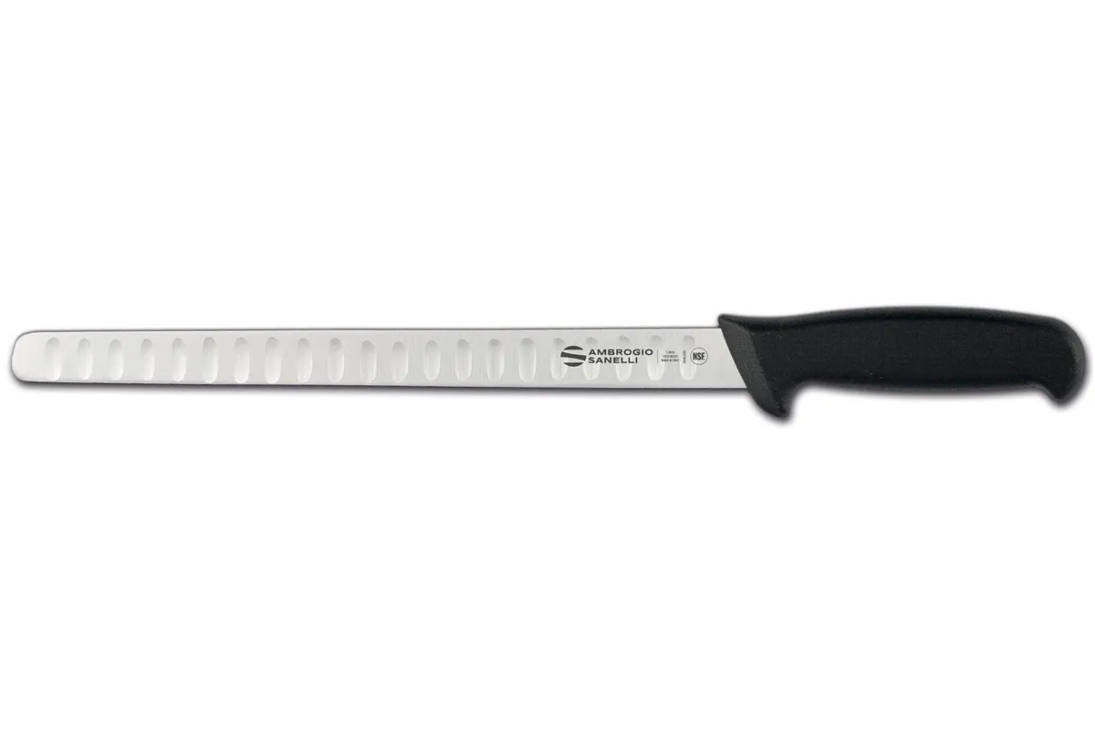 Nóż do łososia Supra, ostrze ze żłobieniami, 420mm Ambrogio Sanelli S356.028