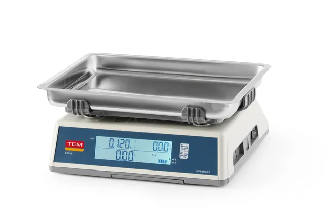 Waga kalkulacyjna LCD z legalizacją, seria EGE, głęboka szalka, 30 kg, 355x330x155mm TEM TEM030C-PZR