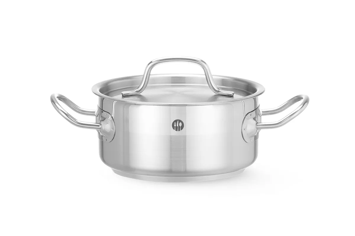 Garnek niski z pokrywką, Profi Line, 1,5L, ⌀160x75mm HENDI 830000