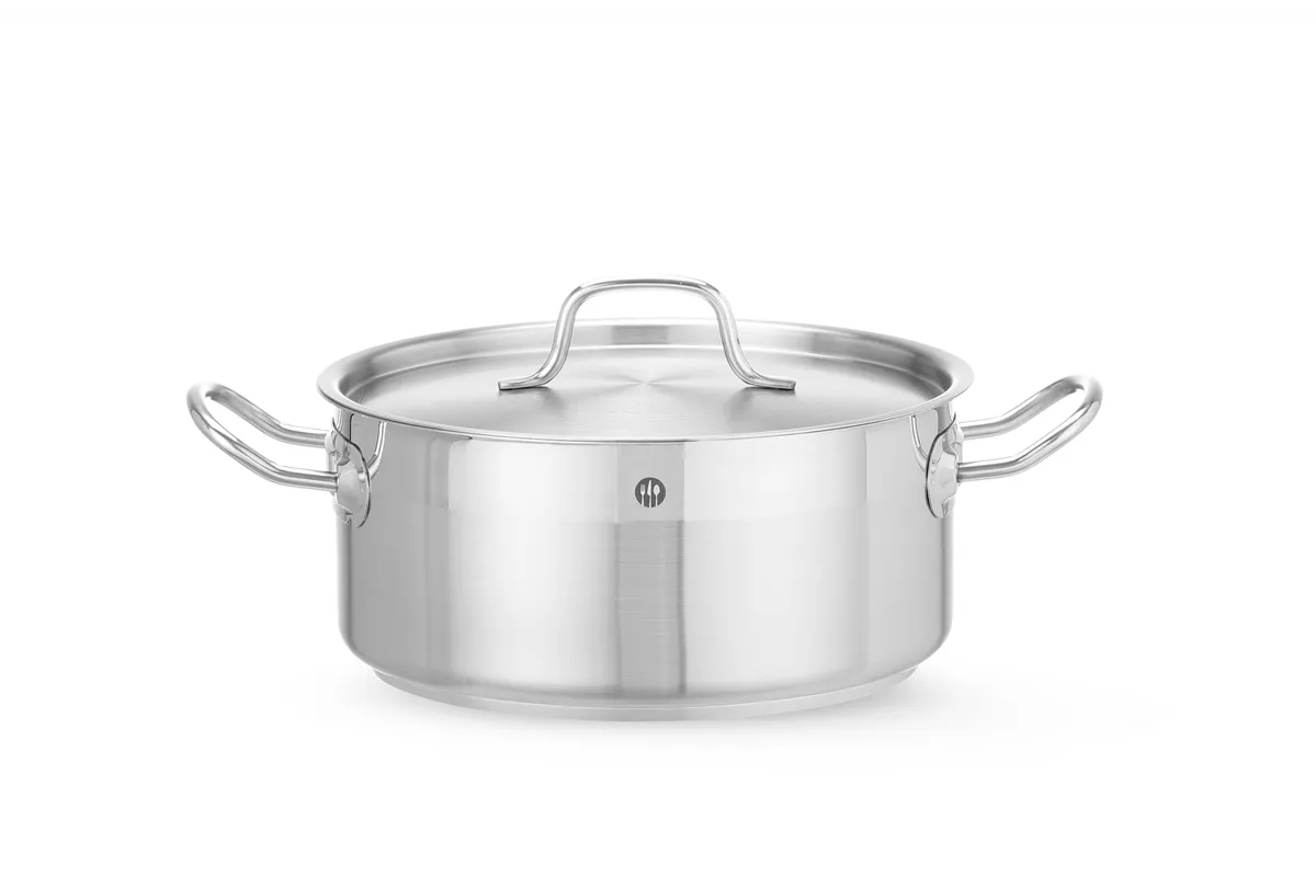 Garnek niski z pokrywką, Profi Line, 4,8L, ⌀240x105mm HENDI 830406