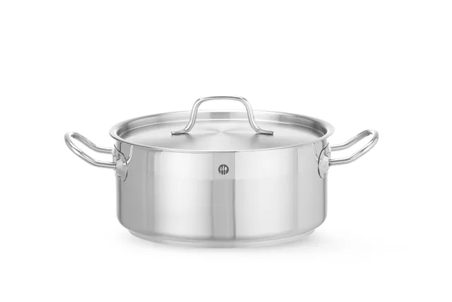 Garnek niski z pokrywką, Profi Line, 4,8L, ⌀240x105mm HENDI 830406