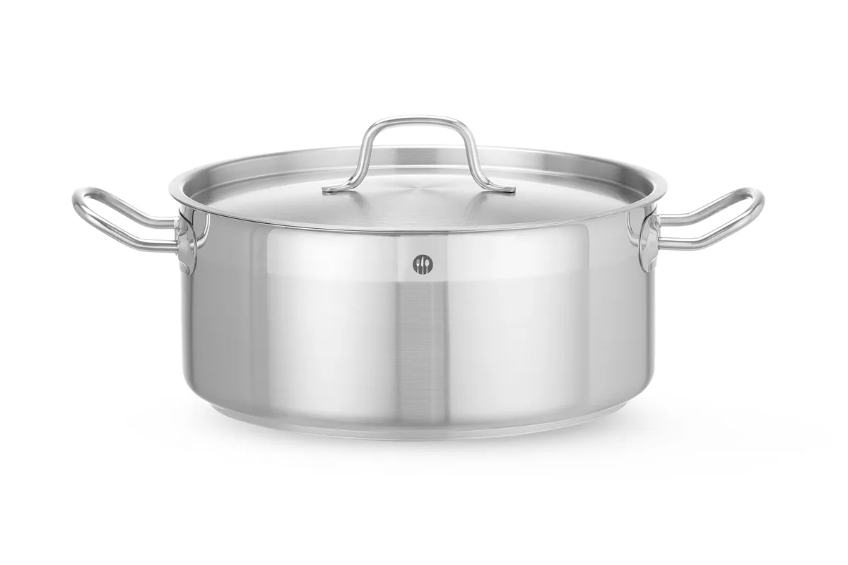 Garnek niski z pokrywką, Profi Line, 7,5L, ⌀280x120mm HENDI 830505