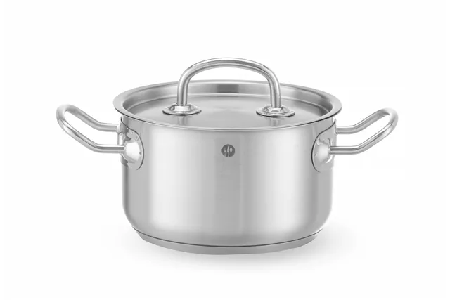 Garnek średni z pokrywką, Kitchen Line, 1,8L, ⌀160x95mm HENDI 836101