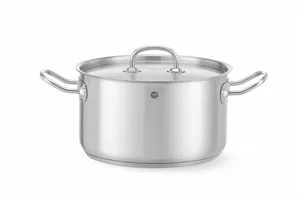 Garnek średni z pokrywką, Kitchen Line, 6L, ⌀240x135mm HENDI 836309