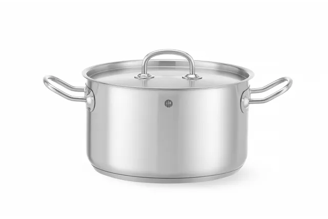 Garnek średni z pokrywką, Kitchen Line, 6L, ⌀240x135mm HENDI 836309