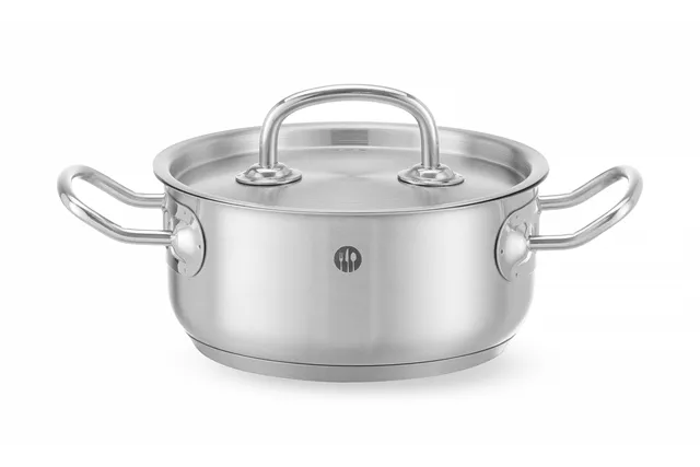 Garnek niski z pokrywką, Kitchen Line, 1,4L, ⌀160x75mm HENDI 836002