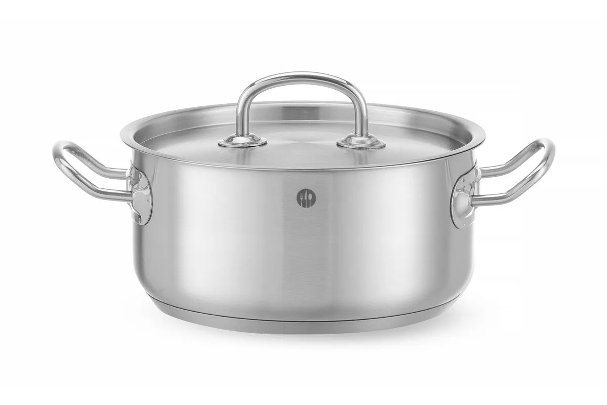 Garnek niski z pokrywką, Kitchen Line, 2,9L, ⌀200x95mm HENDI 836019