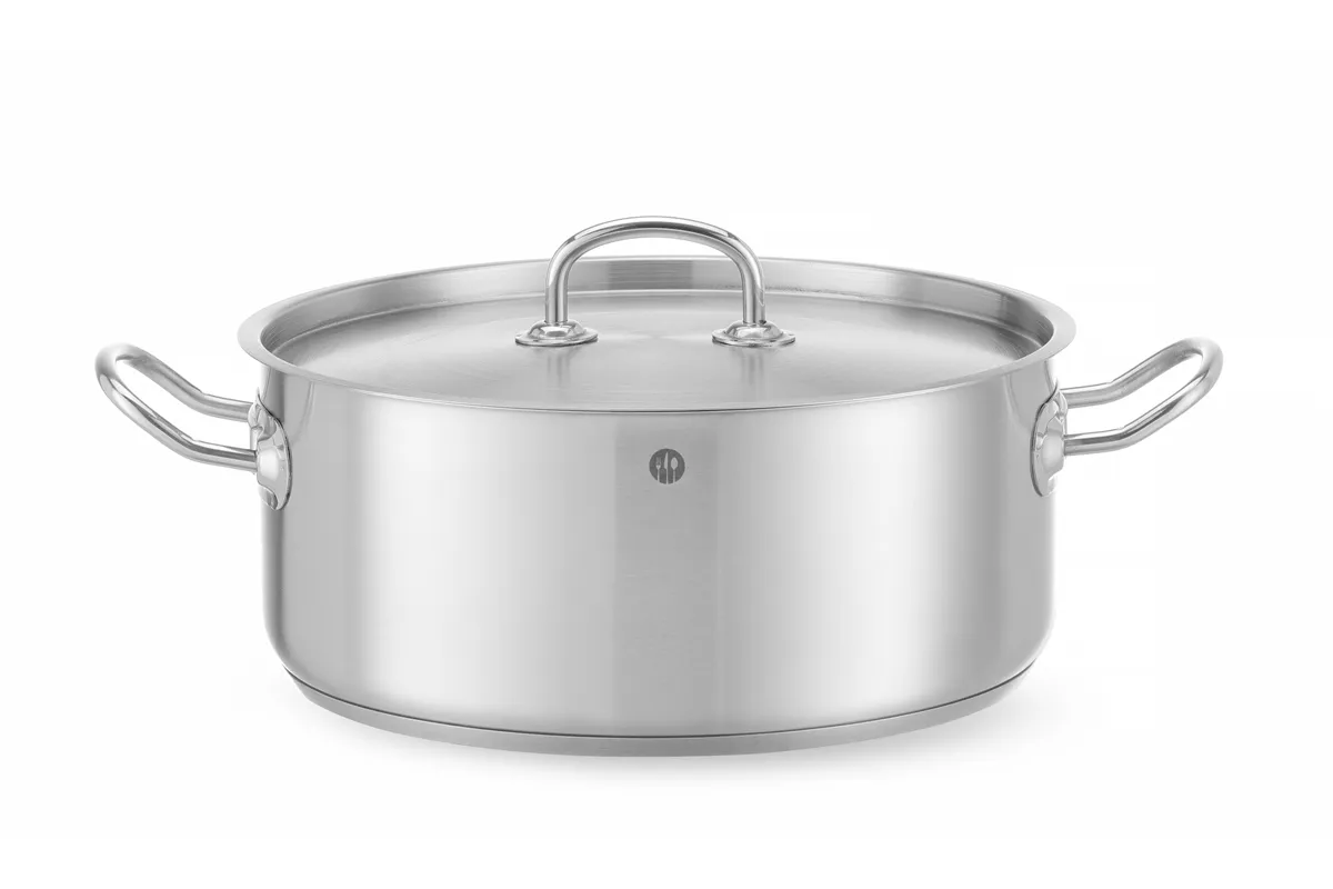 Garnek niski z pokrywką, Kitchen Line, 7,3L, ⌀280x120mm HENDI 836033