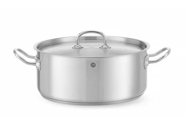 Garnek niski z pokrywką, Kitchen Line, 7,3L, ⌀280x120mm HENDI 836033