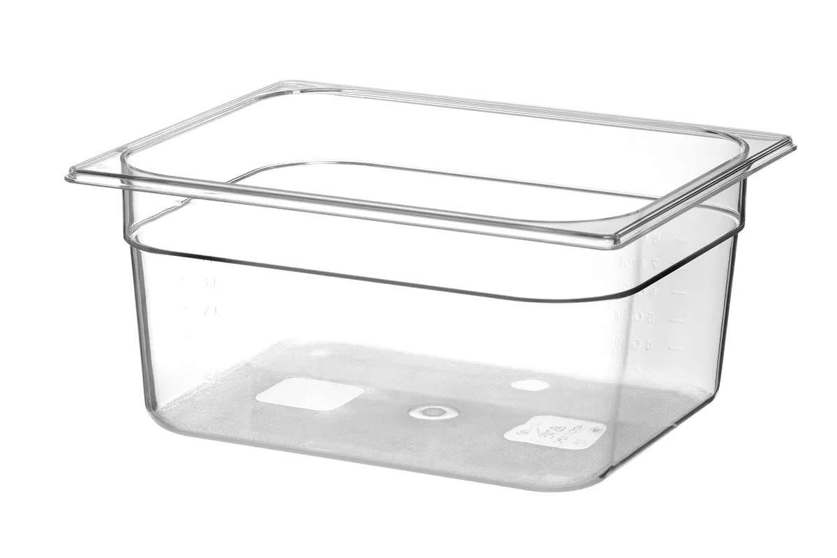 Pojemnik GN 1/2 z poliwęglanu, Profi Line, GN 1/2, 9,5L, transparentny, 325x265x150mm HENDI 861417