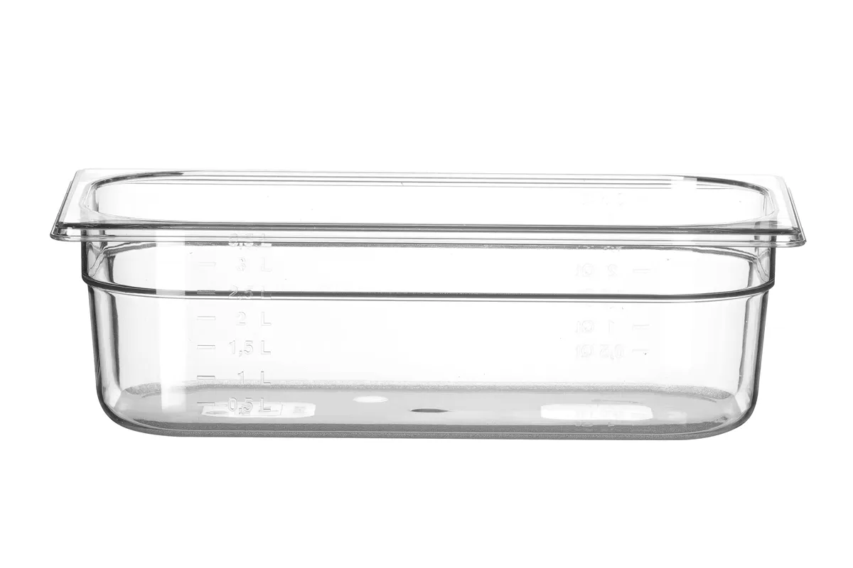Pojemnik GN 1/3 z poliwęglanu, Profi Line, GN 1/3, 4L, transparentny, 325x176x100mm HENDI 861523