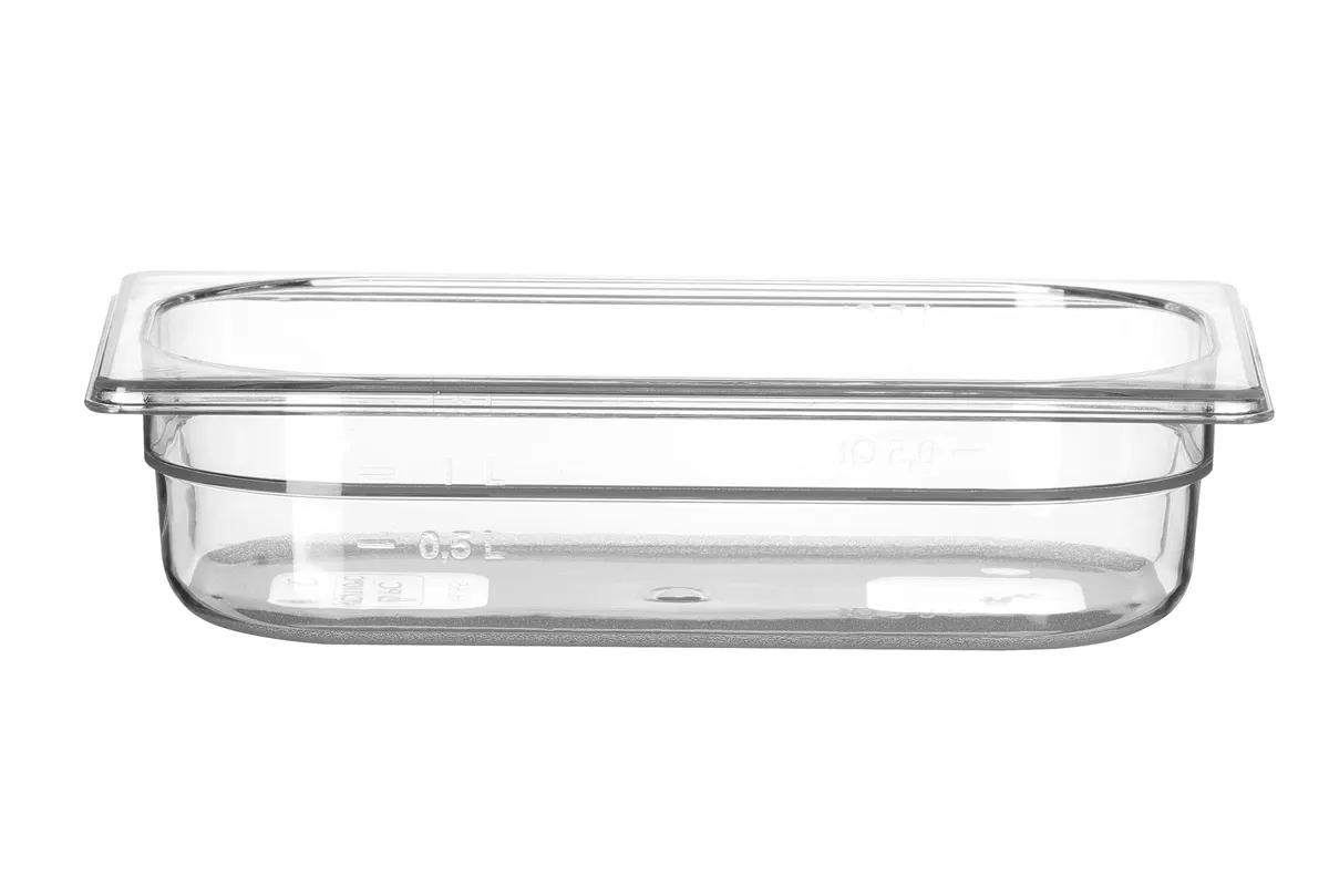 Pojemnik GN 1/4 z poliwęglanu, Profi Line, GN 1/4, 1,8L, transparentny, 265x162x65mm HENDI 861639