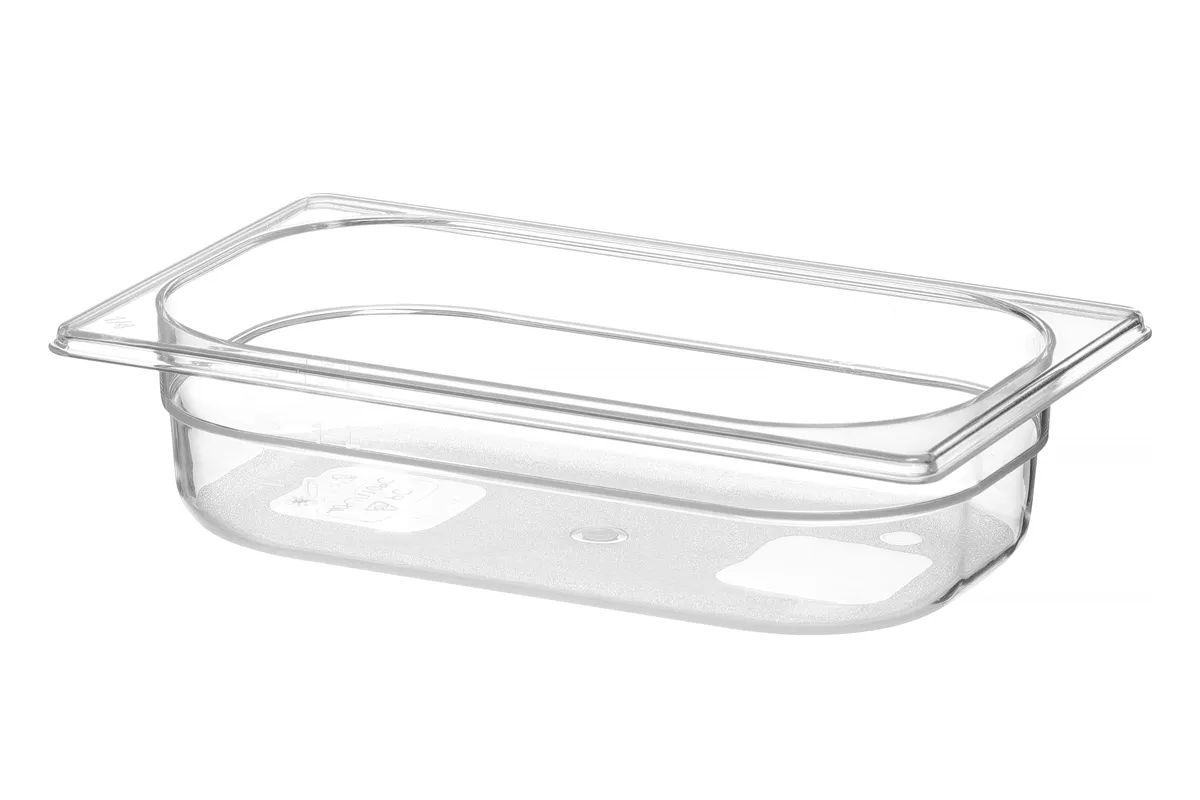 Pojemnik GN 1/4 z poliwęglanu, Profi Line, GN 1/4, 1,8L, transparentny, 265x162x65mm HENDI 861639