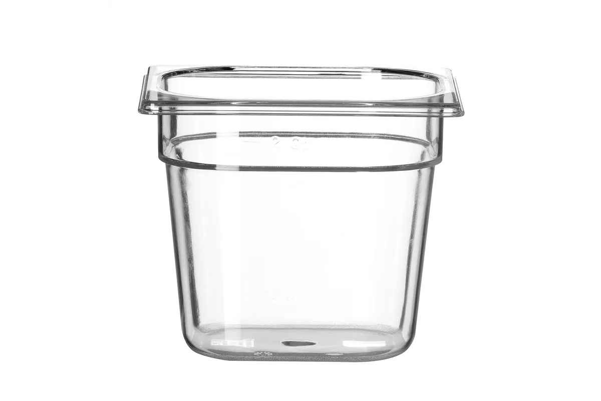 Pojemnik GN 1/6 z poliwęglanu, Profi Line, GN 1/6, 2,4L, transparentny, 176x162x150mm HENDI 861714